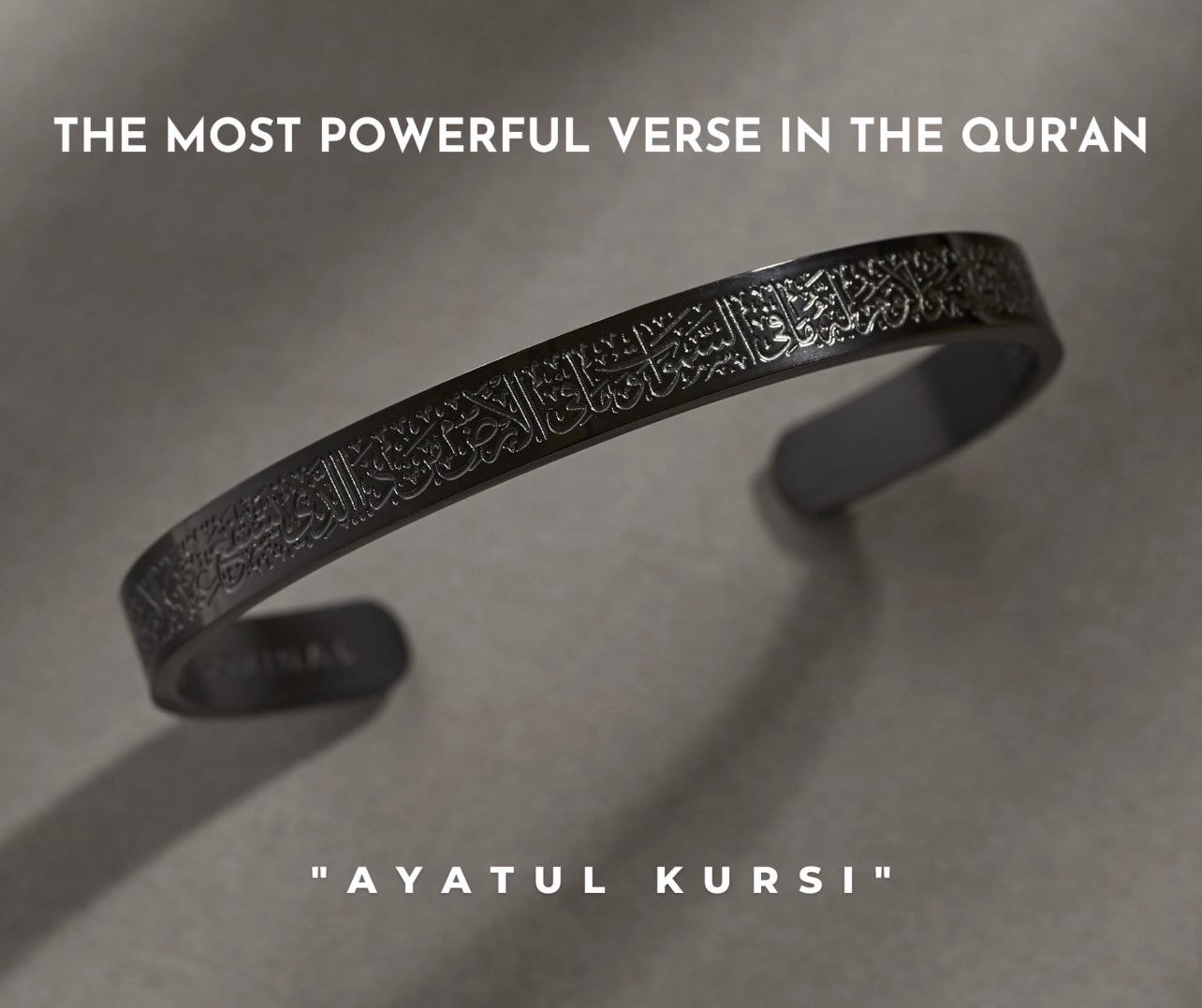 Ayatul Kursi Stainless Steel Islamic Cuff Bracelet
