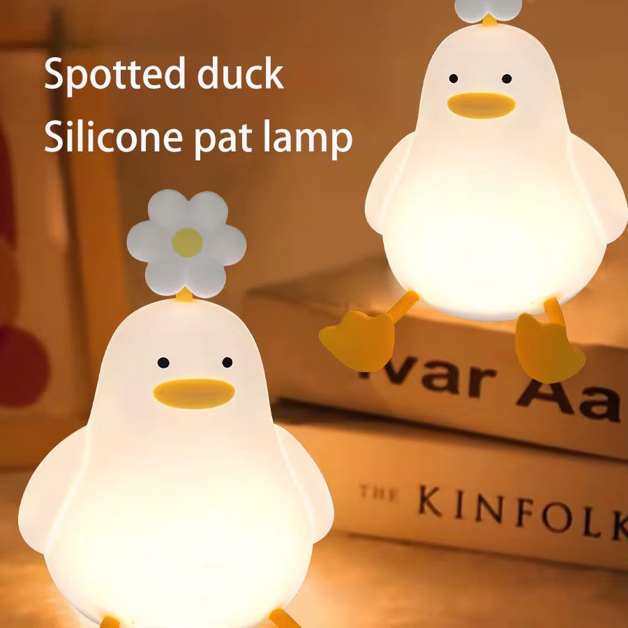 Adorable Squishy Silicone Animal Night Light (Duck with Long Legs)