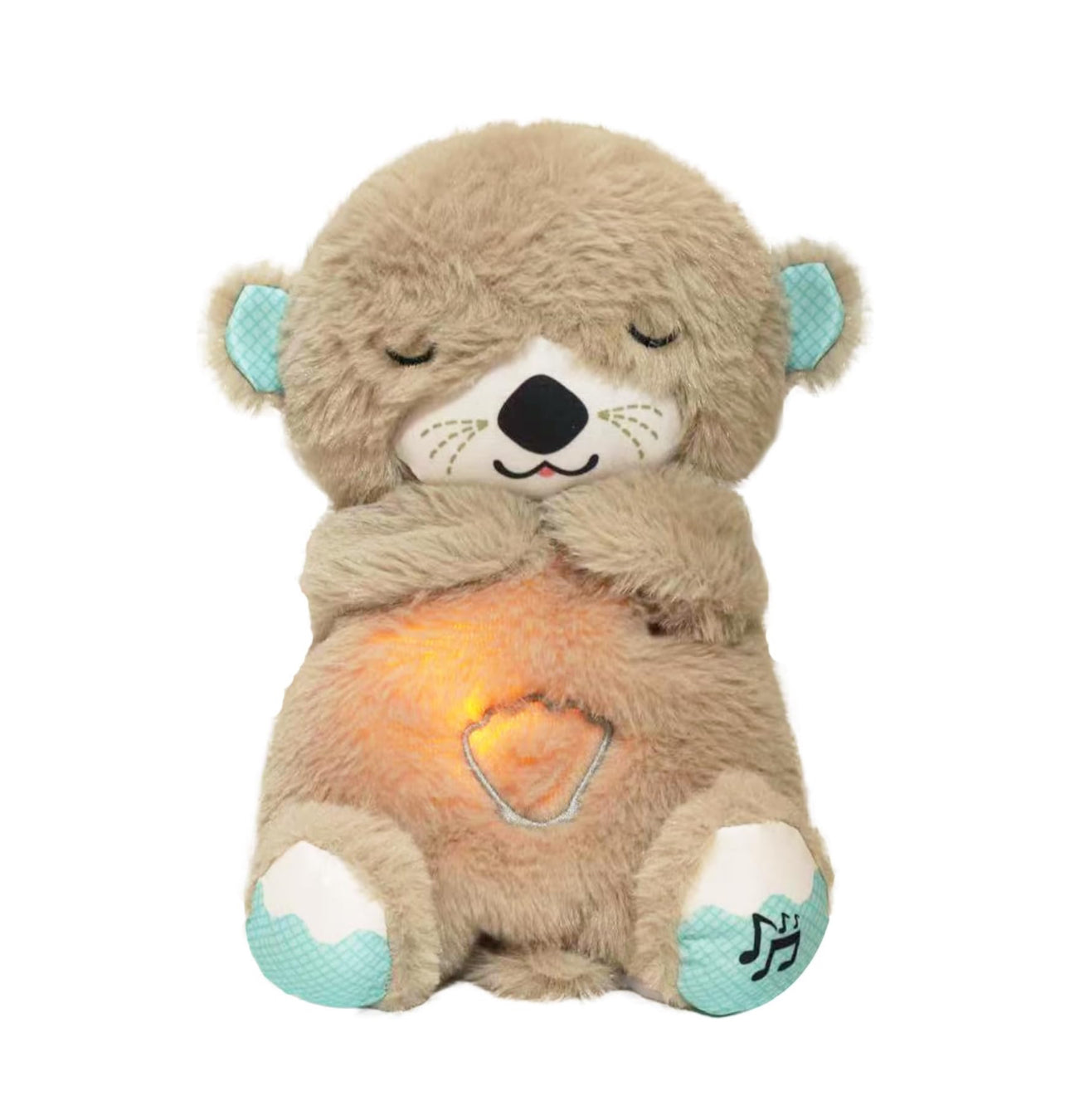 Breathing Plush Otter with Baby Sound Music ๐ต
