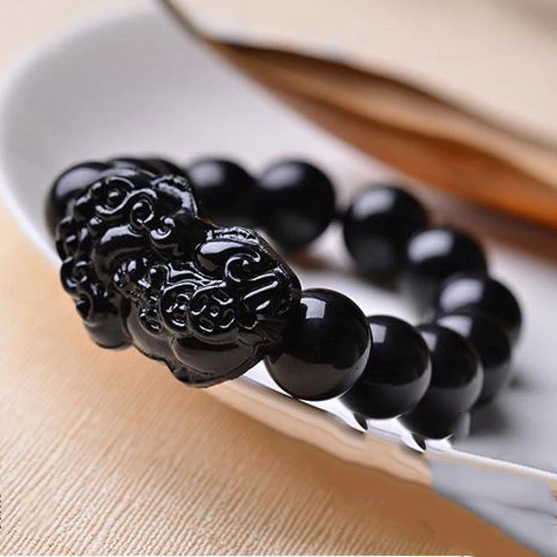 Citrine / Obsidian PiXiu-PiYao Wealth Bracelets