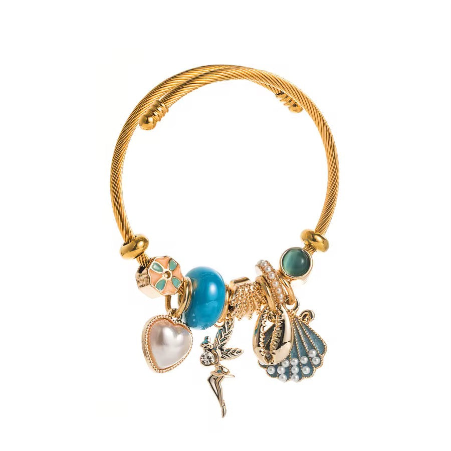 Stainless Steel Ocean Themed Charm Bracelets (Adjustable)