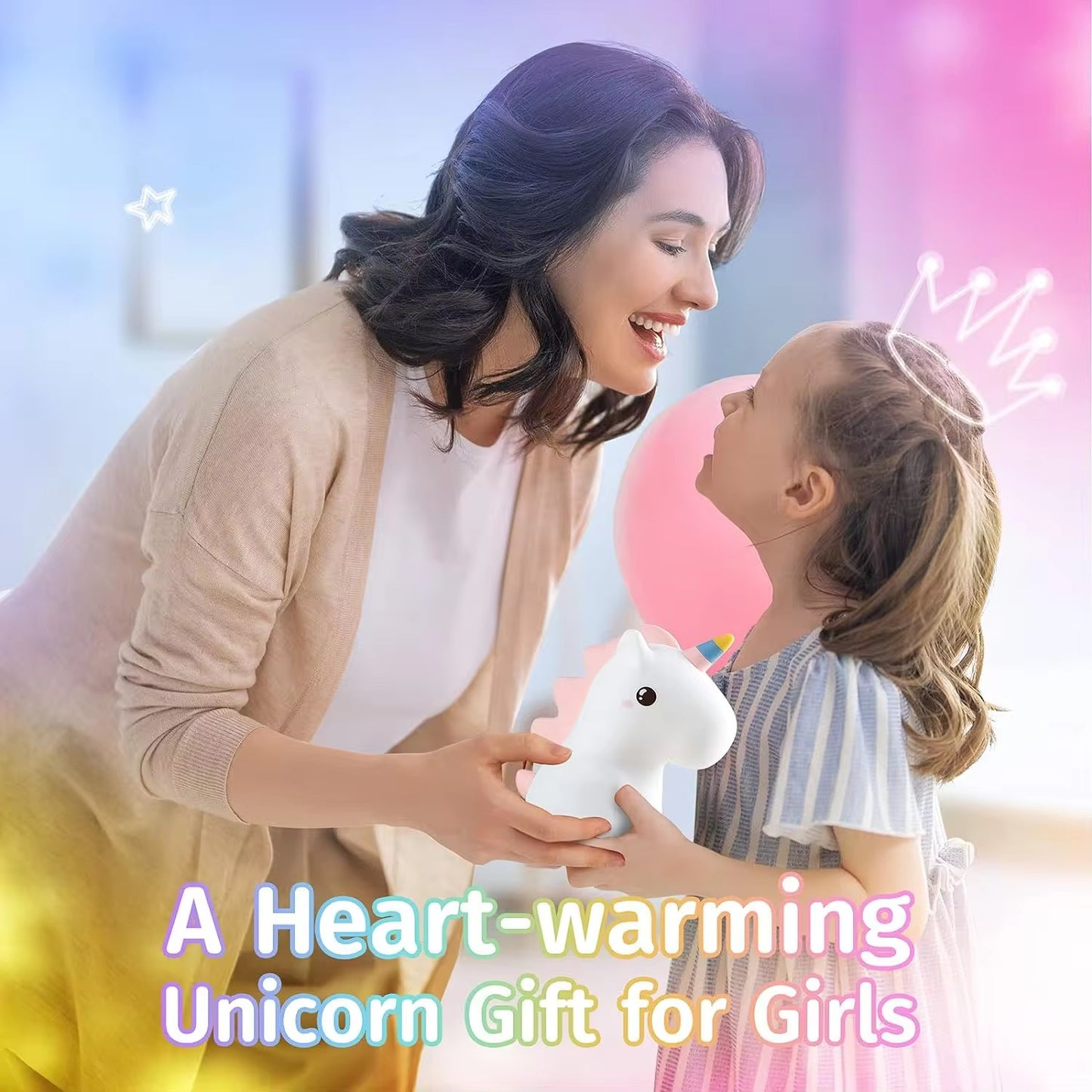 Adorable Squishy Silicone Animal Night Light (Unicorn)