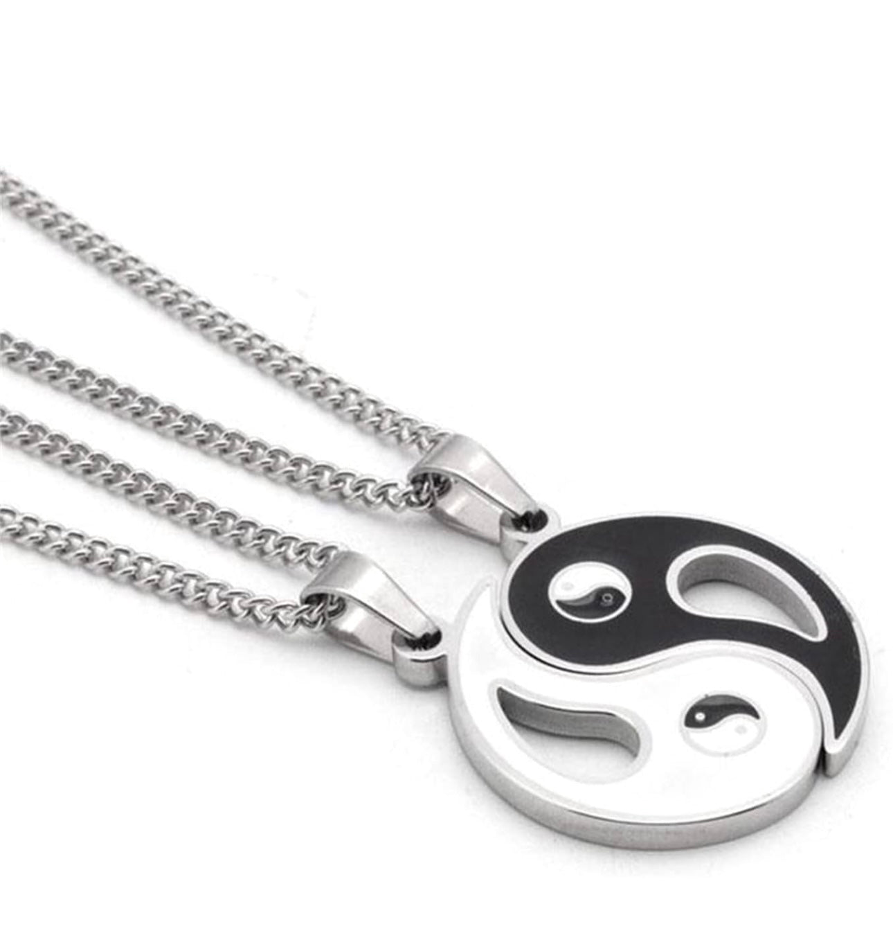 Stainless Steel Yin-Yang Distance Necklace