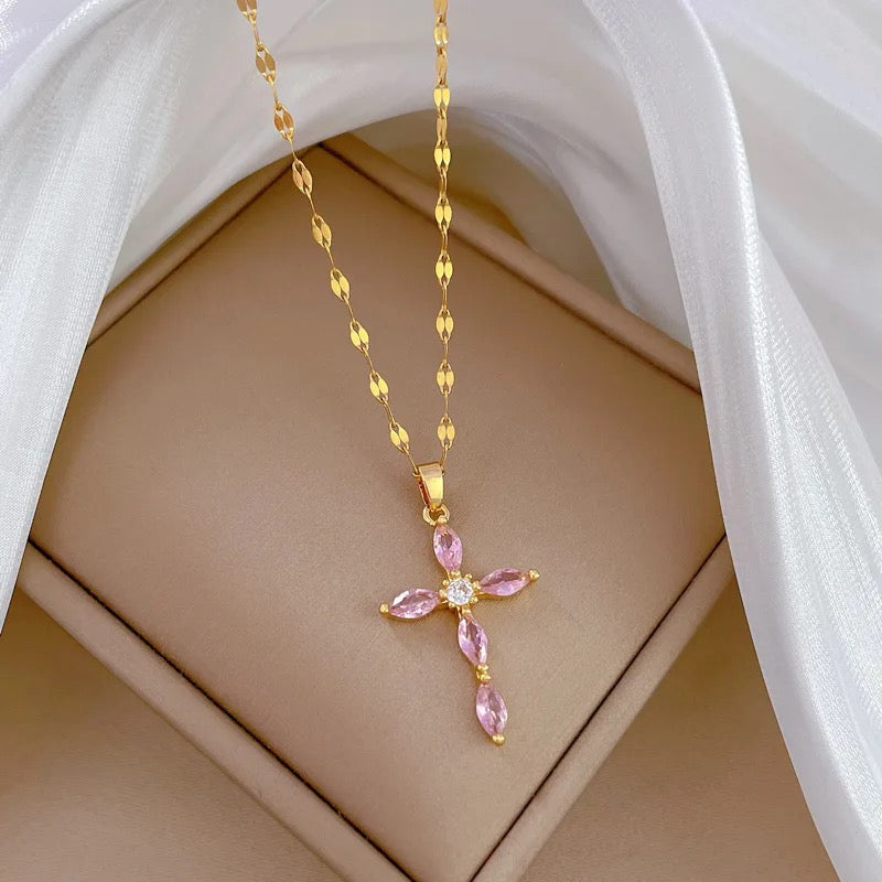 Cross Zircon Necklace