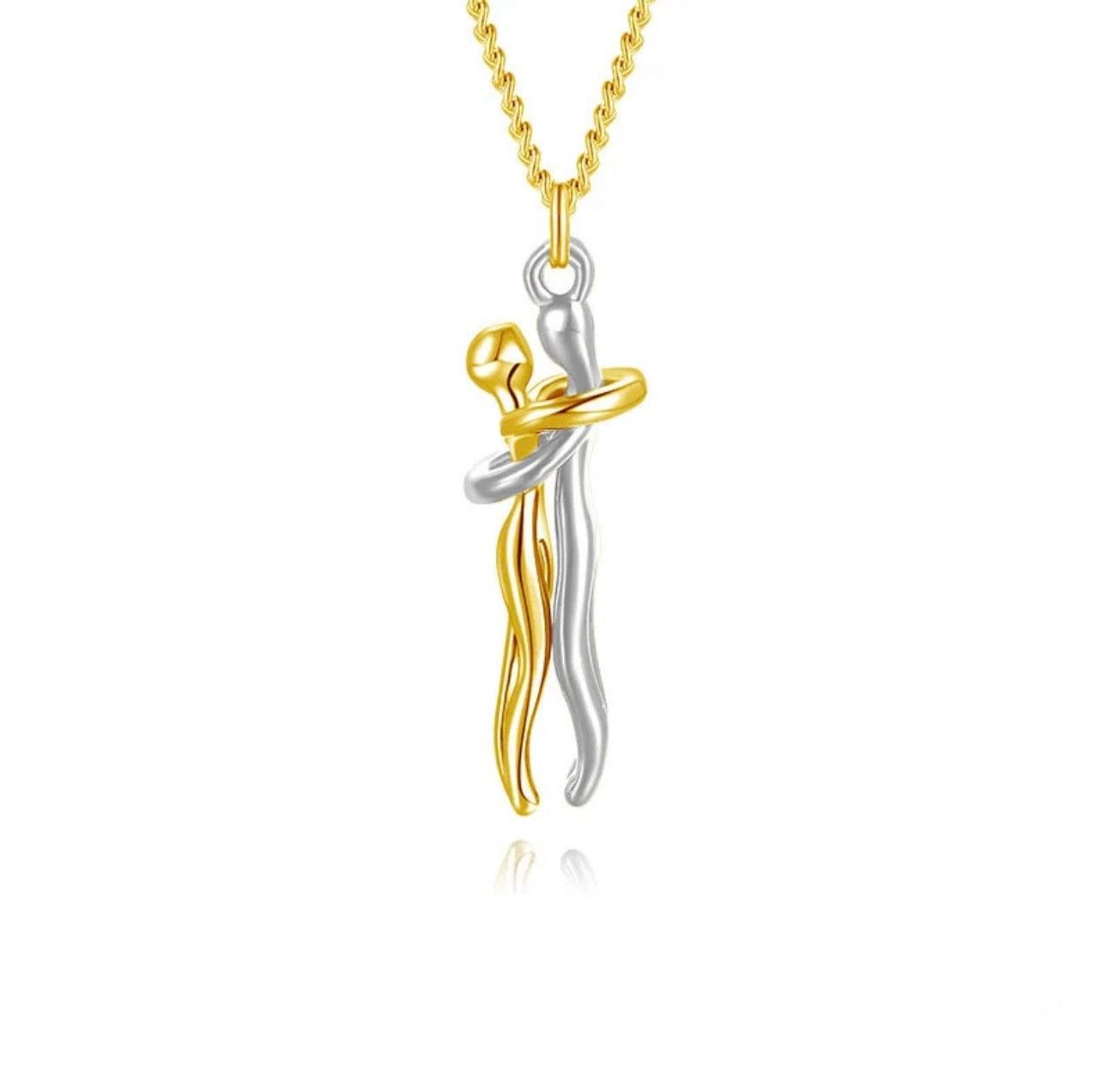 Stainless Steel Unity Love Hug Necklace