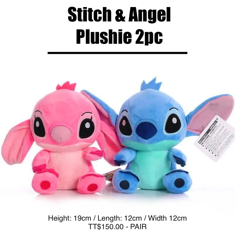 Stitch & Angel Adorable Plushie Pair 2pc
