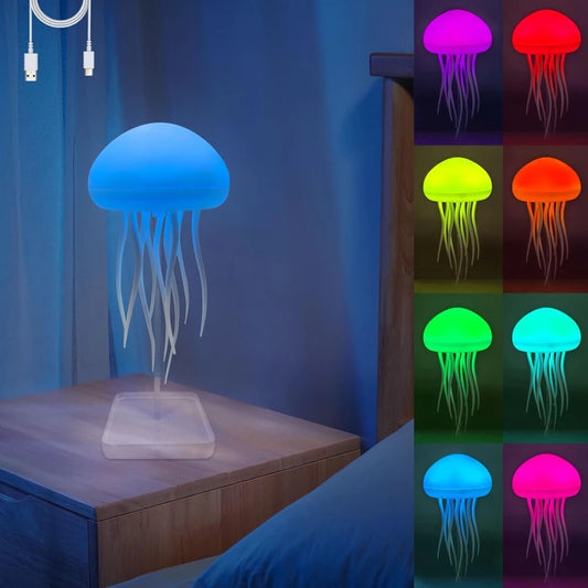 Sound Recognition Aurora RGB Gradient LED Jellyfish Dancing Legs Lamp