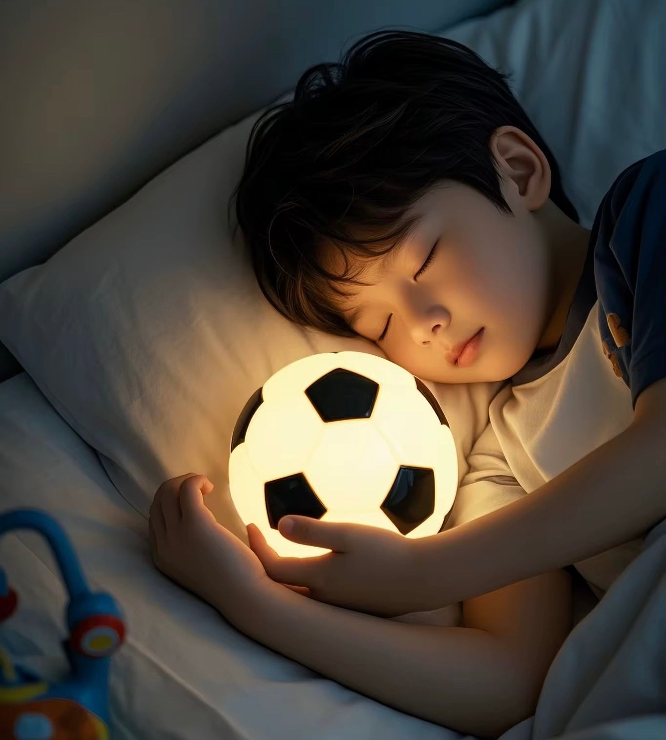 Adorable Squishy Silicone Night Light (Mr. Chubby Football)