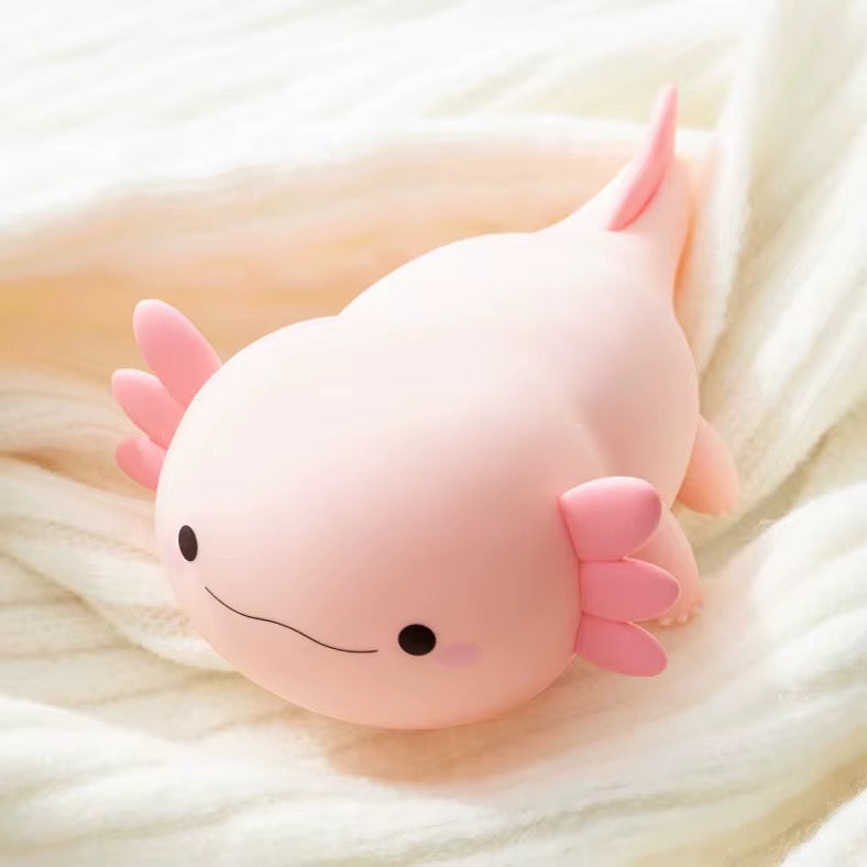 Adorable Squishy Silicone Animal Night Light (Pink Axolotl- Salamanders)
