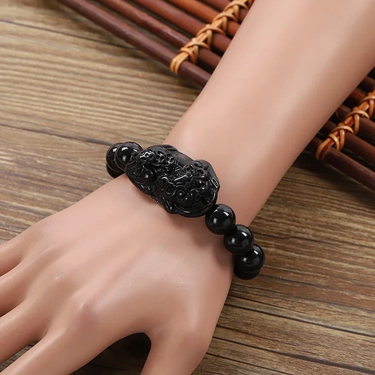 Citrine / Obsidian PiXiu-PiYao Wealth Bracelets