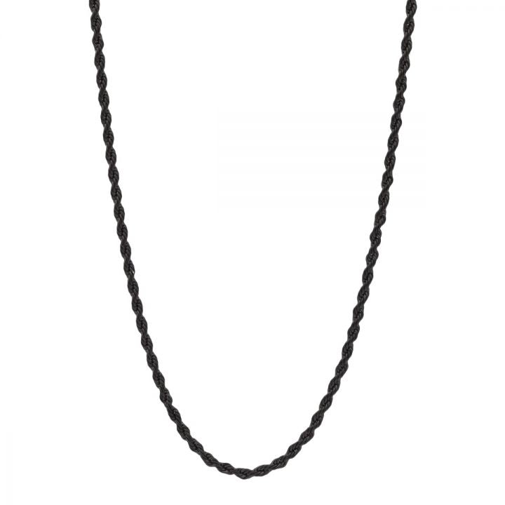 Stainless Steel Black Rope Chain