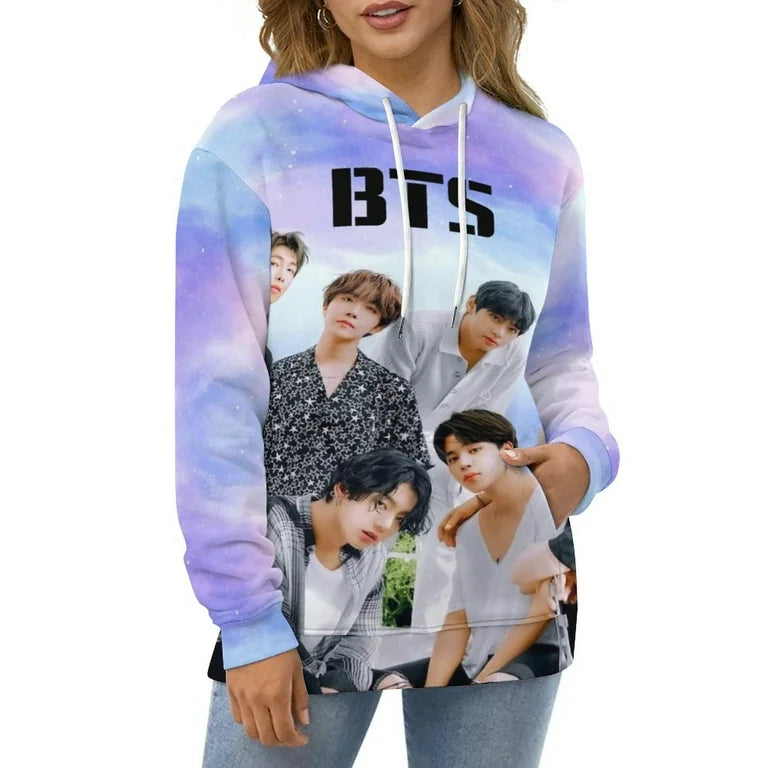 BTS Boy Band 3D Print Polyester Hoodie