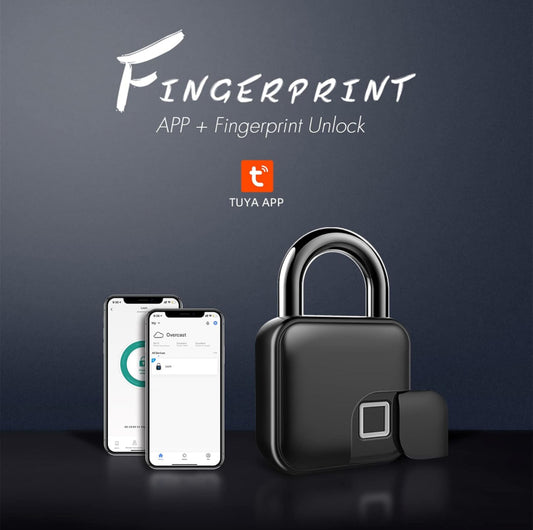 Smart Biometric Fingerprint Bluetooth Pad Lock with Free App