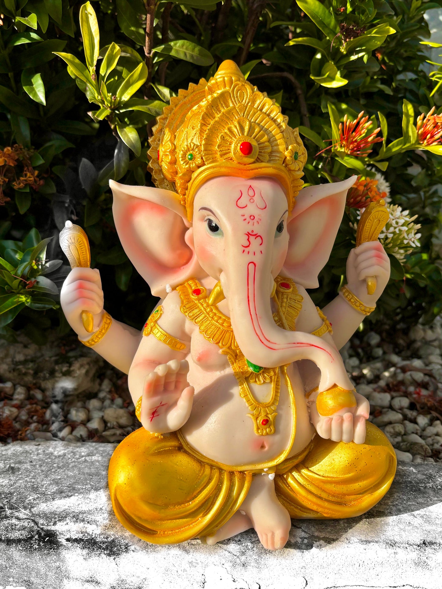 Pearly Small & Large Lord Ganesh Murti