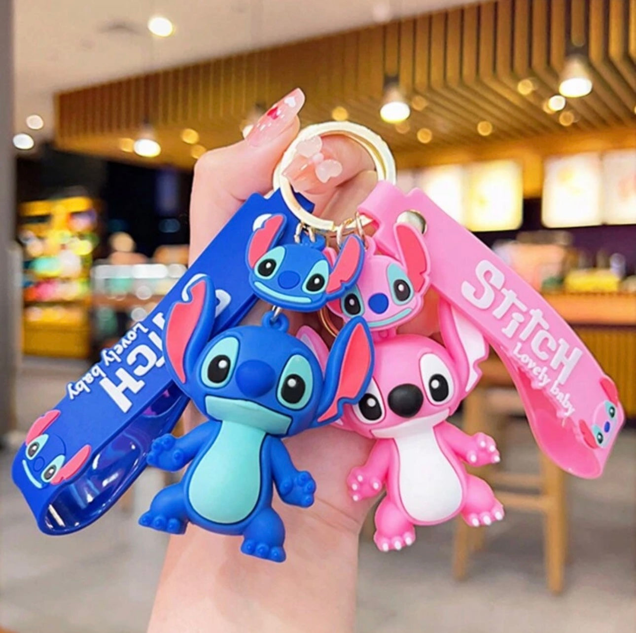 Stitch & Angel Adorable keychains