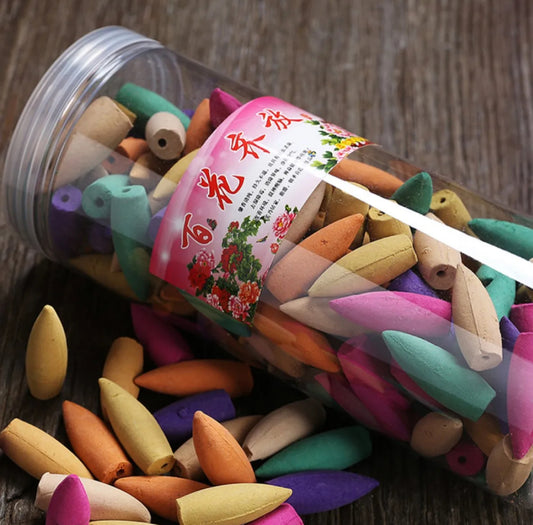 Natural Back-Flow Large Incense Cones (150pcs Container)