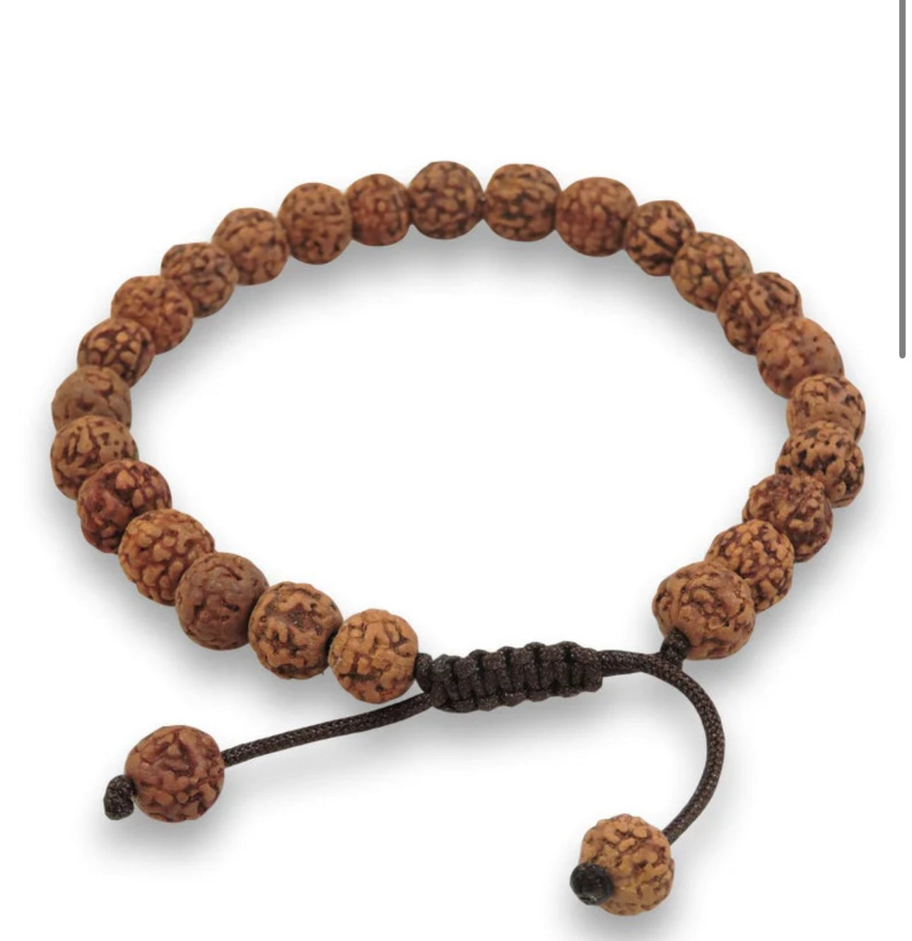 Plain Rudraksha Seed Adjustable Bracelet