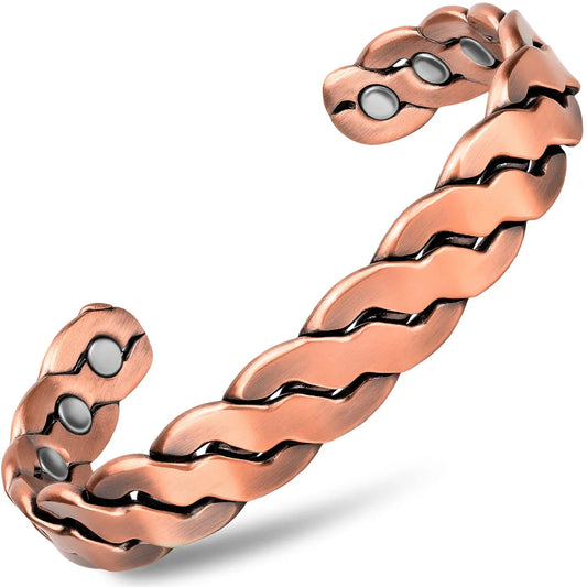 Adjustable Ultra Strength Pure Copper Magnetic Bracelet (99.99% Copper)