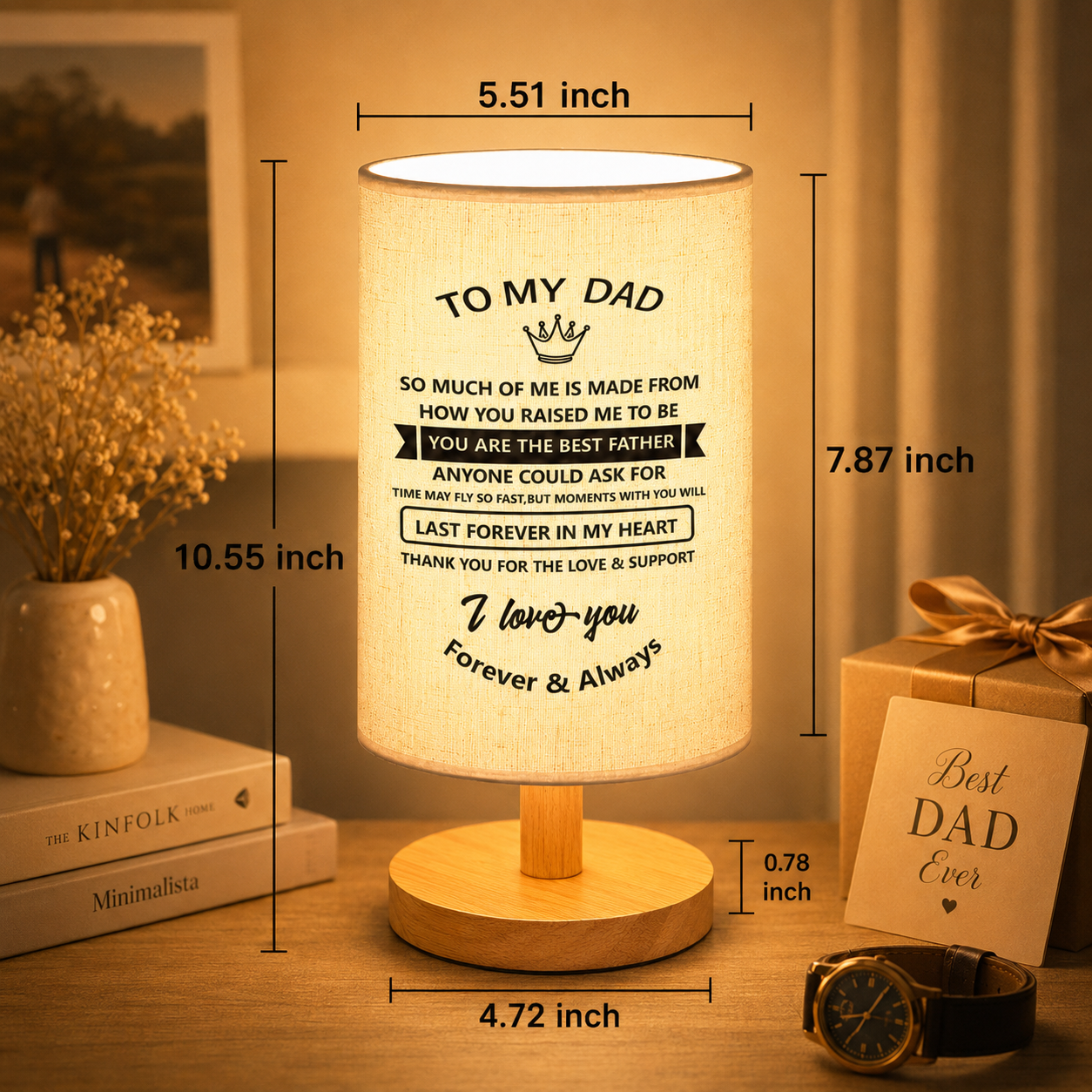 Father’s Love Message Table Lamp