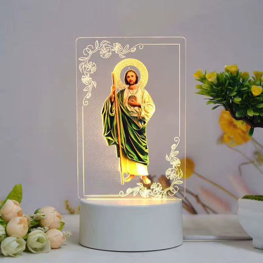Christian 3D Acrylic USB Night Lamp (Jesus & Mary)
