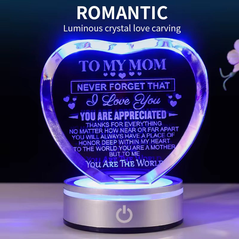 K9 Glass Crystal 3D Laser Engraved Mother’s Love Lamp