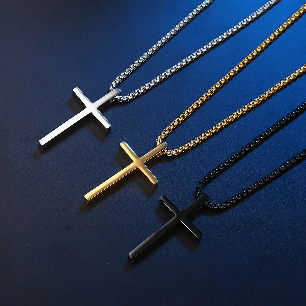 Stainless Steel Christian Cross Necklace