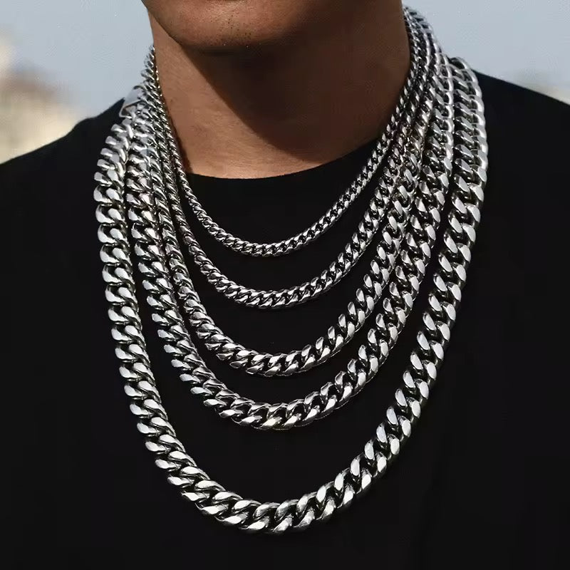 Stainless Steel Cuban Links Chains (22”)