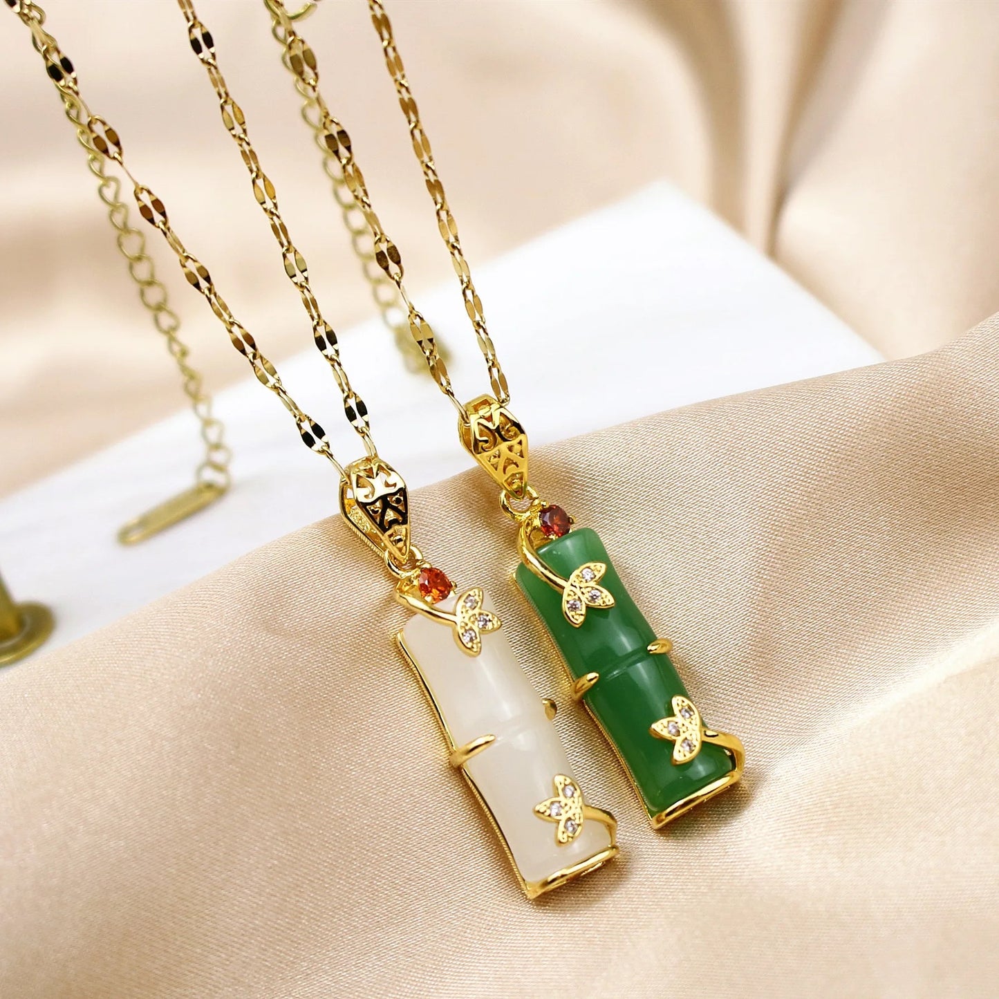 Bamboo Jade Necklace