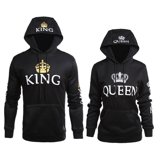 King and Queen Matching Couples Hoodies 1pc