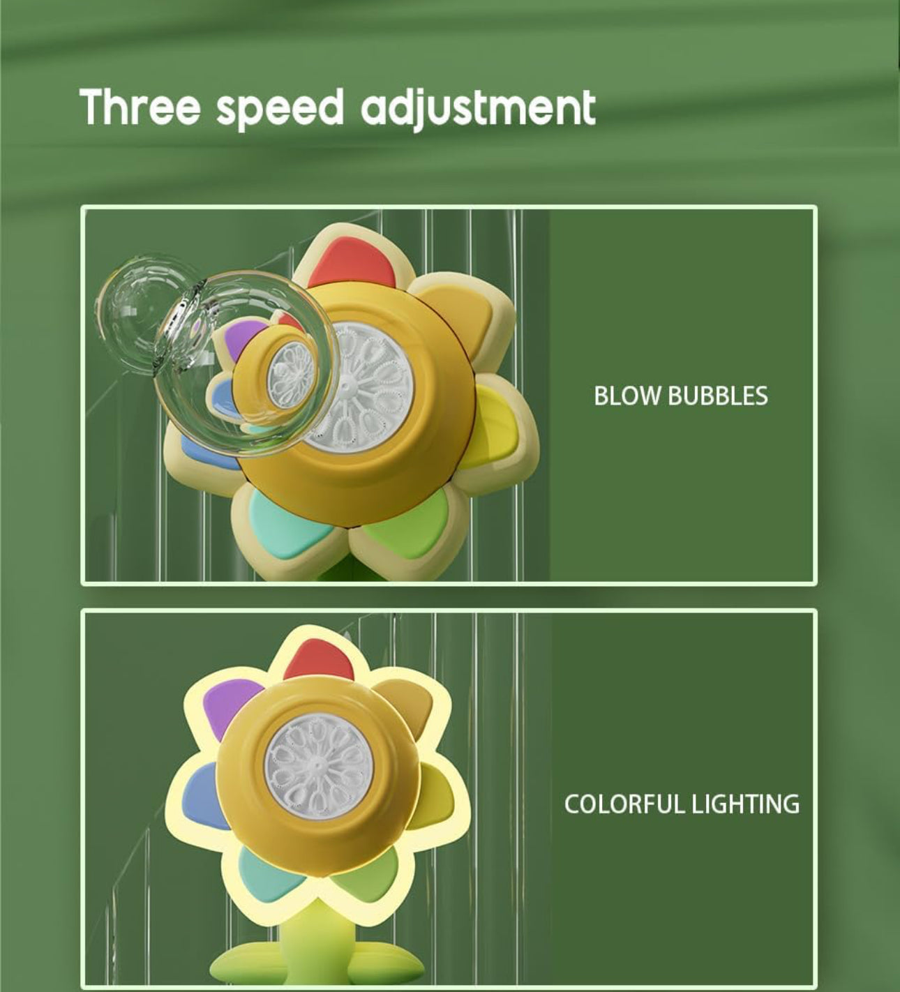 Electric Seven Color Dancing Flower Shaking Head Rotating Automatic Bubble Machine