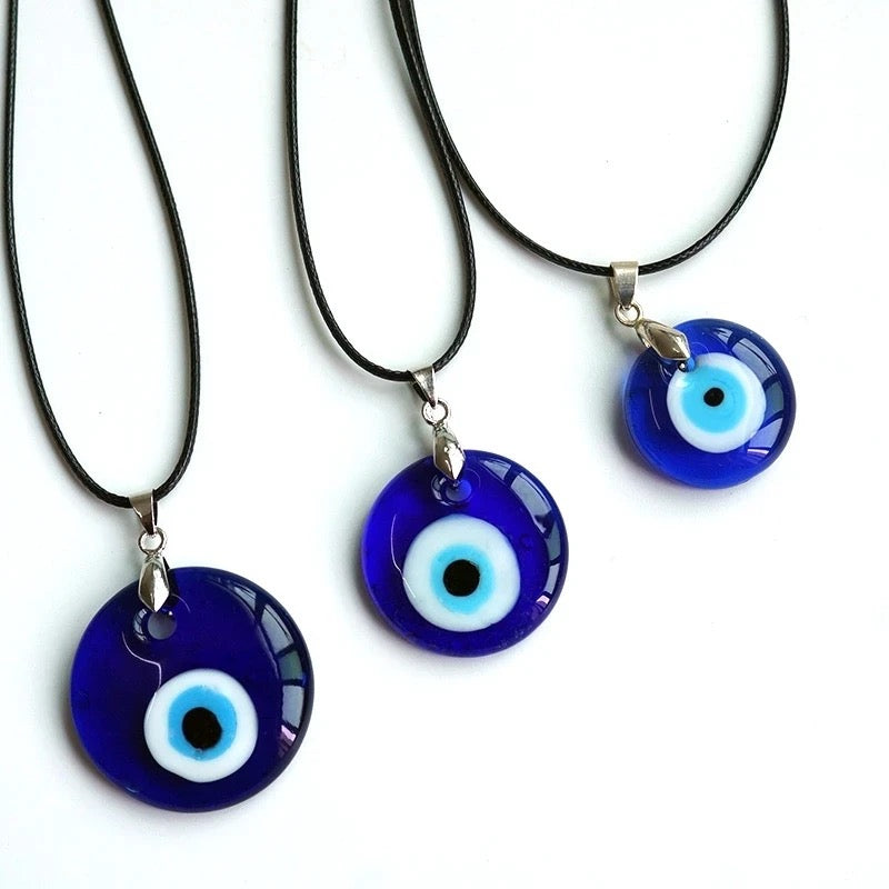 Evil Eye Glass Necklace