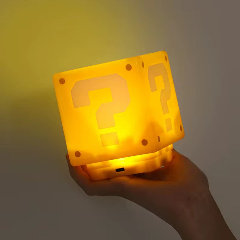 Mario Question Mark LED Night Lamp with Sound Effects