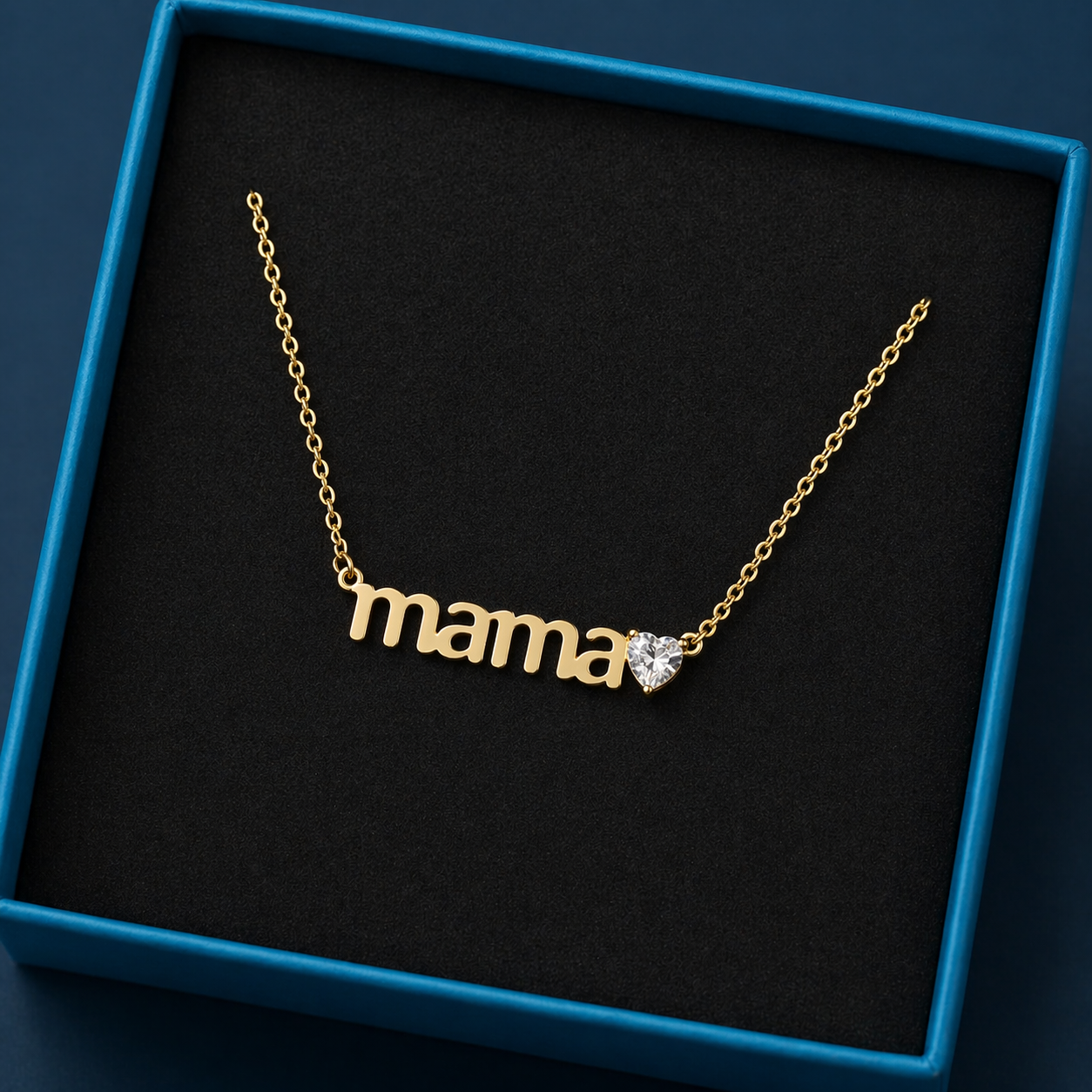 High Quality Stainless Steel ‘Mama’ Zircon Necklace