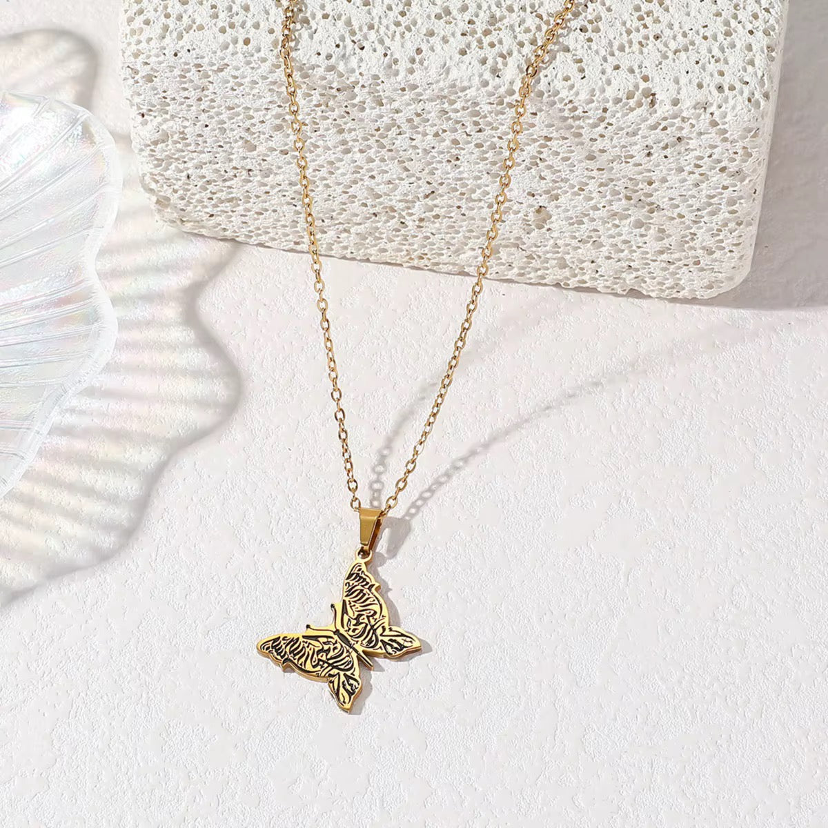 Sabr & Amal “Patience & Hope” Arabic Butterfly Necklace