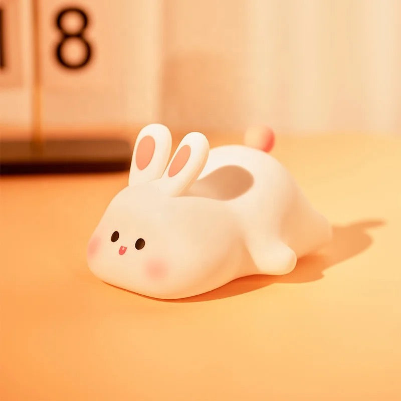 Adorable Squishy Silicone Animal Night Light (Rabbit)