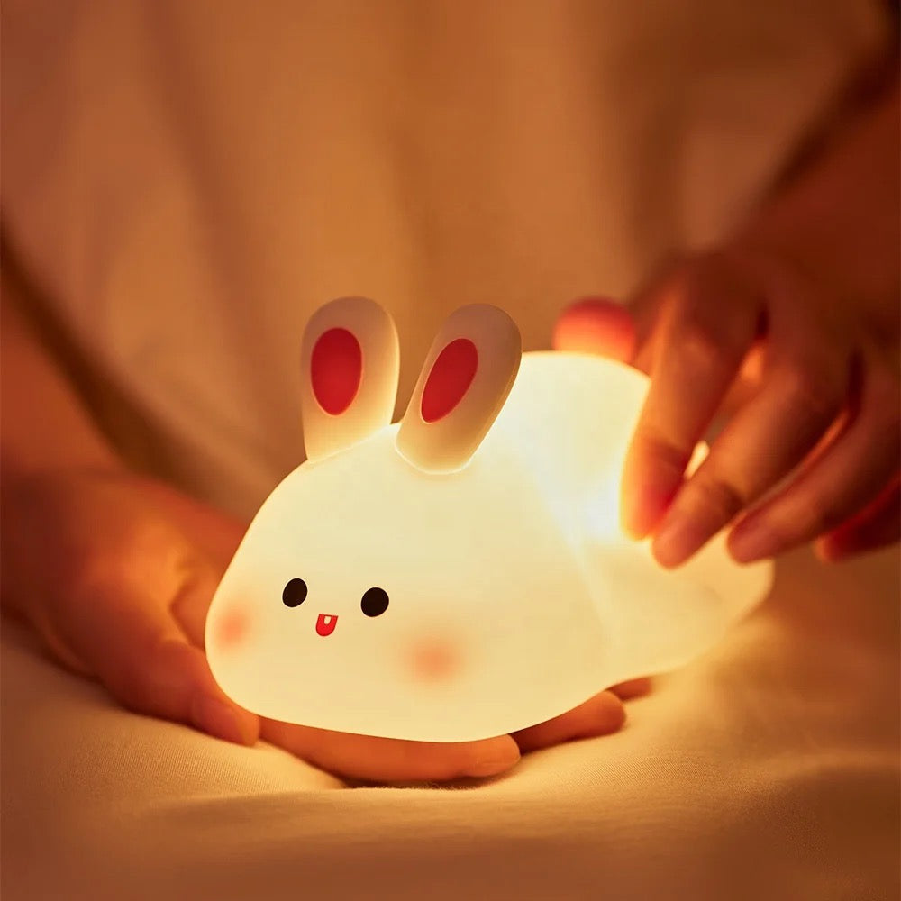 Adorable Squishy Silicone Animal Night Light (Rabbit)