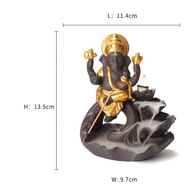 Lord Ganesh Back Flow Incense Holder