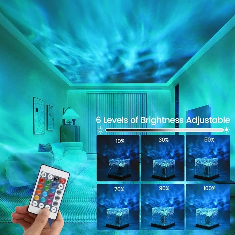 Aurora Cube Northern Lights Projector Lamp (16 Colors LED + Remote)