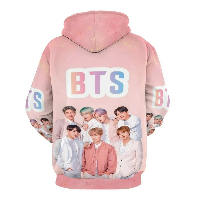 BTS Boy Band 3D Print Polyester Hoodie