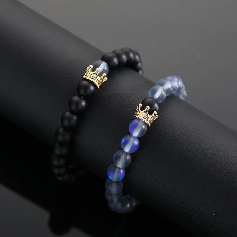 Cute Distance/ Relationship Moonstone Bracelets