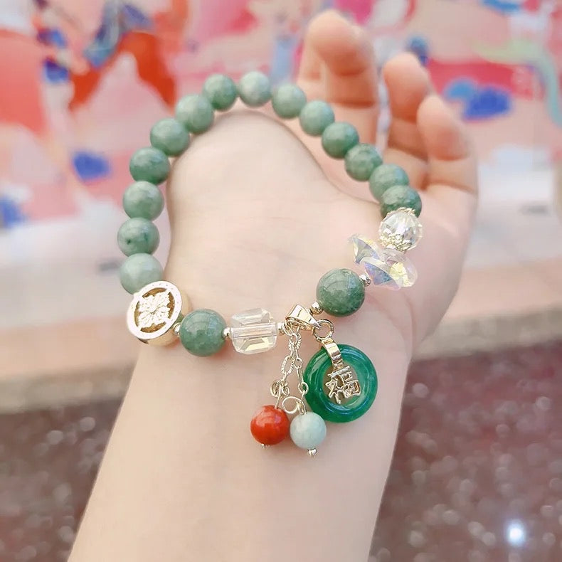 Crystal Jade Charm Bracelets