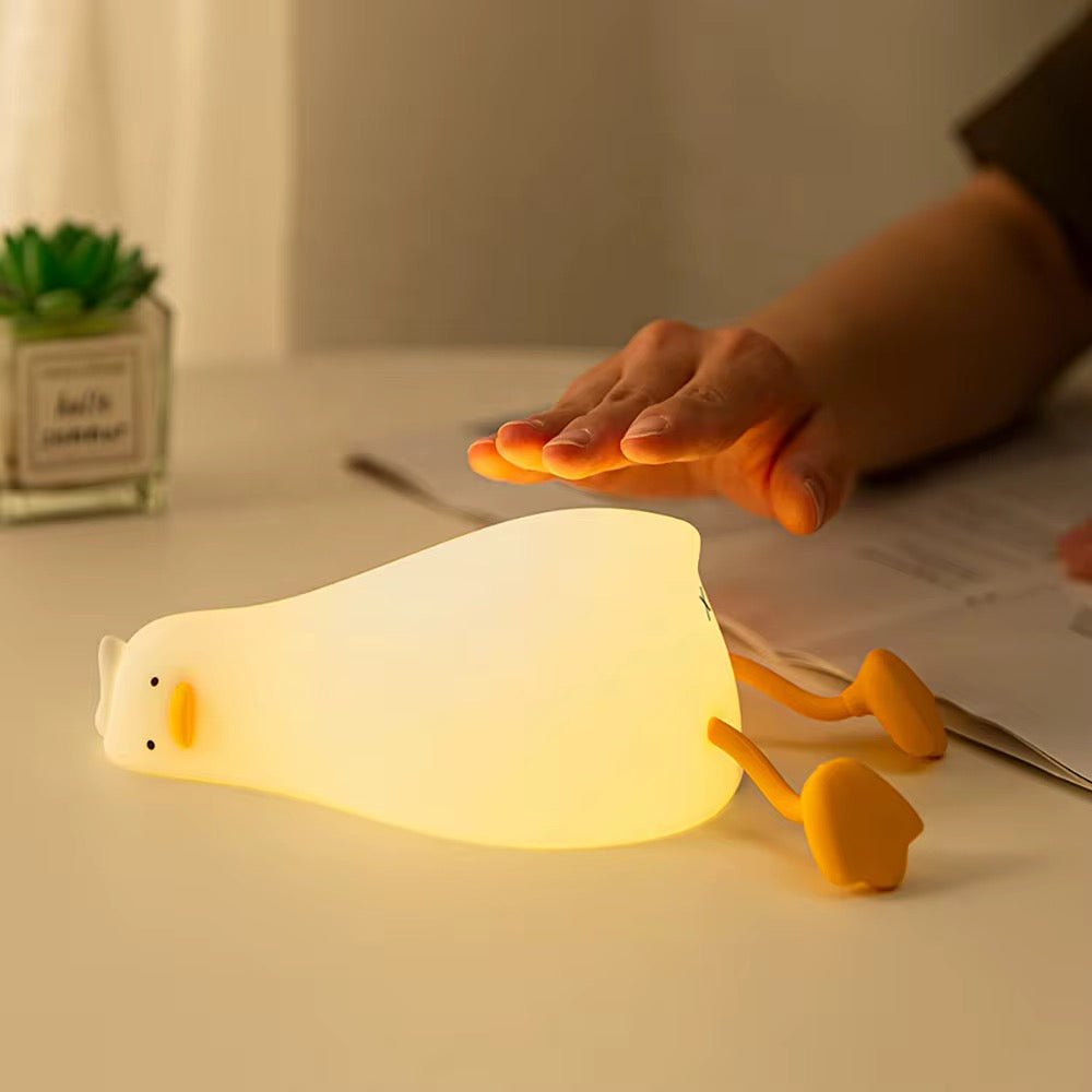 Adorable Squishy Silicone Animal Night Light (Duck with Long Legs)