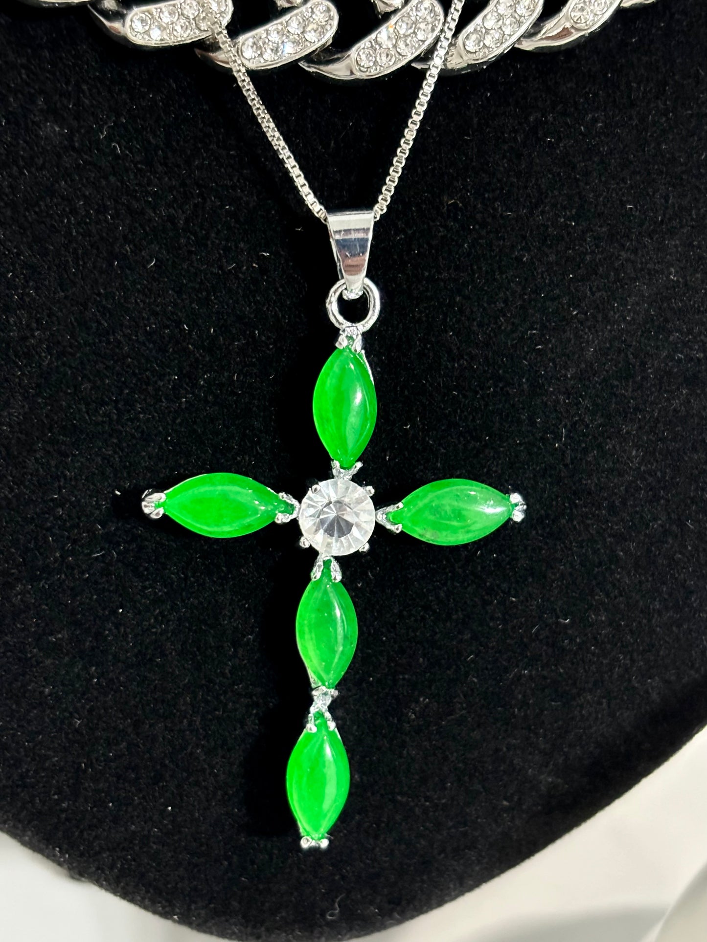 Jade Cross Necklace