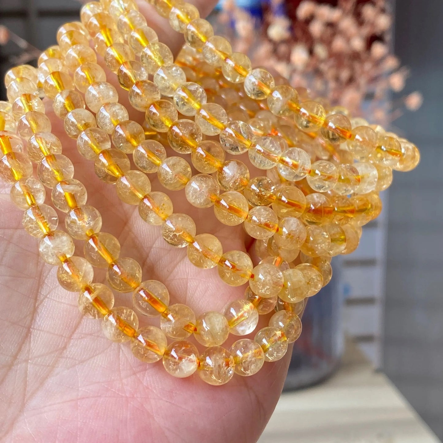 Natural Grade A Citrine Bracelet (8MM)