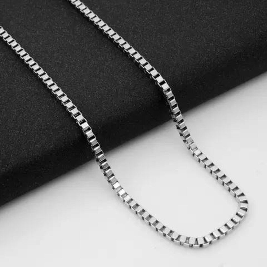 Stainless Steel Square Box Chain (3MM-55CM)