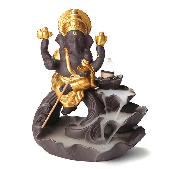 Lord Ganesh Back Flow Incense Holder