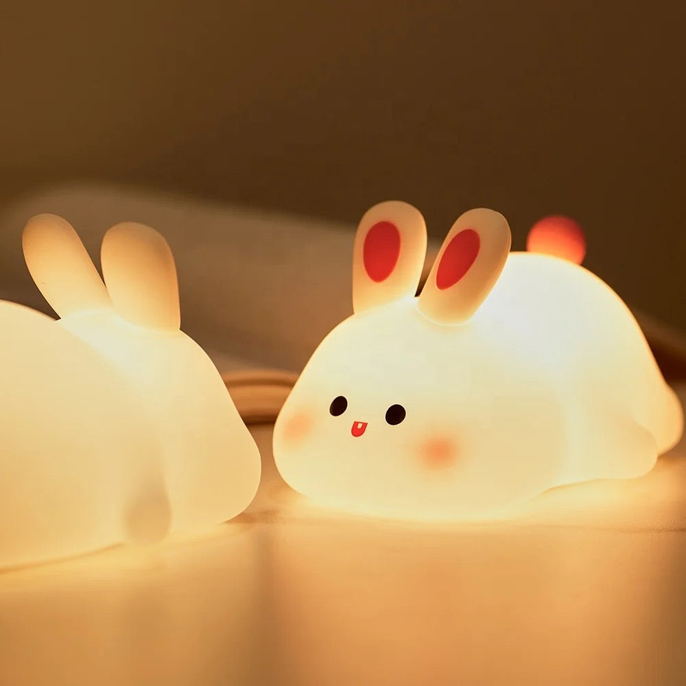 Adorable Squishy Silicone Animal Night Light (Rabbit)