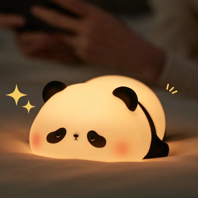 Adorable Squishy Silicone Animal Night Light (Panda Down)