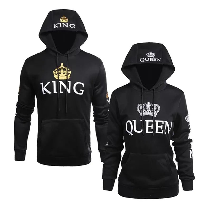 King and Queen Matching Couples Hoodies 1pc