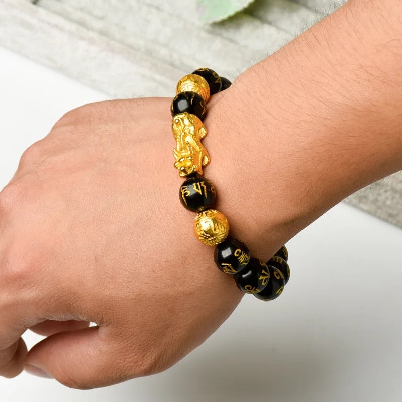 24k Gold Plated Feng Shui Wealth Pixiu Bracelet